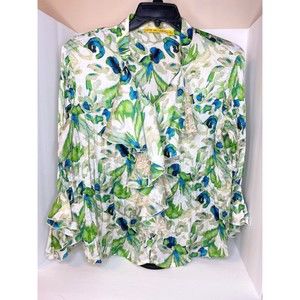 Lloyd Williams Ruffle Button Down Blouse XL
